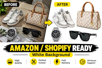 do background removal, shadow creation, retouching, color change