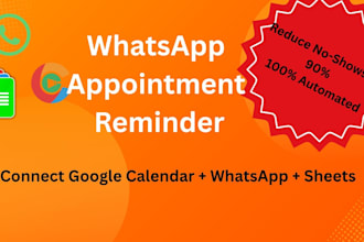 setup automated whatsapp reminders for calendar appointments