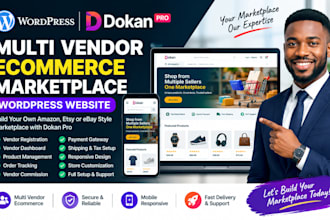 build multi vendor ecommerce markeplace dokan pro wordpress multi vendor website