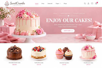 design bakery shopify store bakery website chocolate ice cream pastries website