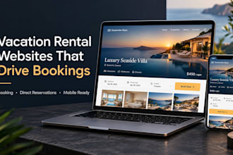 design vacation rental website short term rental property listing airbnb, smoobu