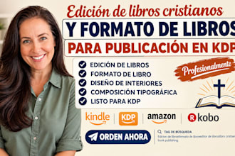 edición de libros cristianos y formato de libros para publicación en KDP