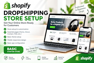 build a shopify dropshipping store with winning products