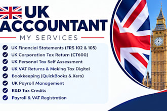 handle all types of accounting and bookkeeping services for UK clients