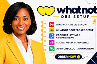 set up whatnot obs, youtube streaming, promote whatnot show, live stream overlay