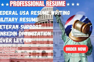 write an ats optimized federal USA resume