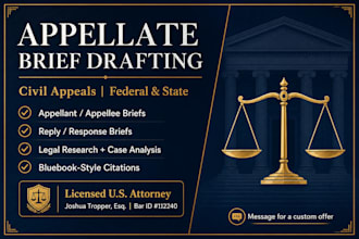 draft a compelling appellate reply brief or response brief for you