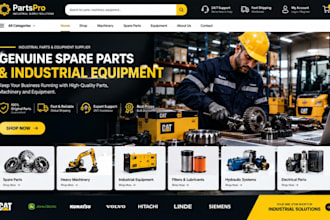 build spare parts store machinery website equipment website