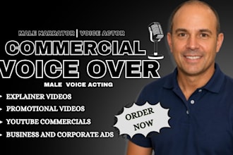record a professional american male commercial voiceover for your script