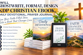 ghostwrite, format, design kdp christain ebook, daily devotional, prayer journal
