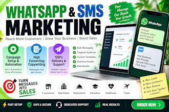 setup and manage whatsapp and sms marketing campaings