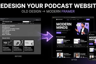 redesign your podcast website in framer