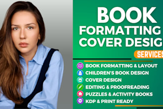 design book covers, format books