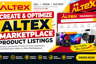 create optimize altex marketplace products upload altex products SEO altex ads