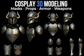 design custom 3d cosplay masks, props, armor and weapons for 3d printing