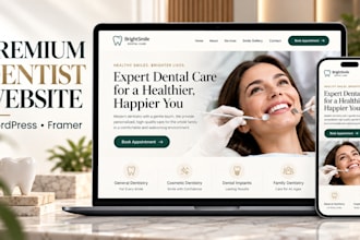 design or redesign a dentist website in wordpress or framer