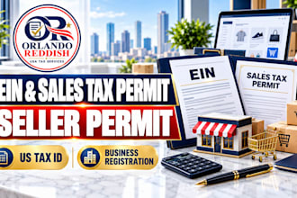 register your sales tax permit, seller permit, ein number and tax id for US llc