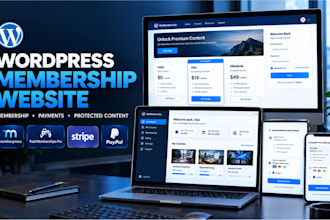 build wordpress membership website, subscription site and memberpress
