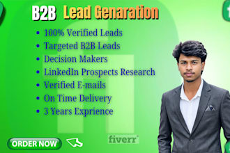 create b2b leads and verifed email list for any indusrty