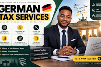do german tax return, vat, corporate tax, income tax bookkeeping for business