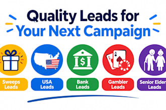 sweeps lead, USA leads, bank leads, gambler leads, senior elderly leads