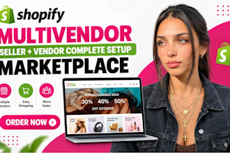 build a shopify multi vendor ecommerce marketplace website online dropshipping