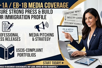 do media coverage and press release for your eb1 profile build