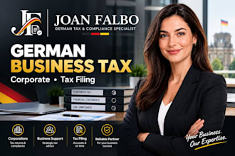 do german corporate tax, business tax filing and tax return support for company