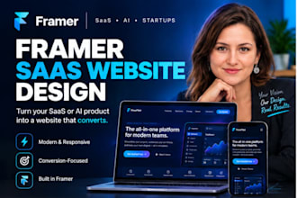 design a framer saas ai startup website for your business