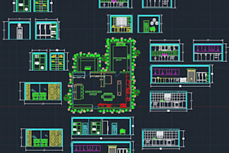 create autocad 2d drawings and floor plans