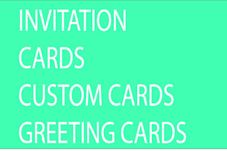 design a postcard, greeting , weeding or invitation card