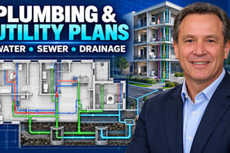 design plumbing water supply sewer drainage and utility plan in autocad
