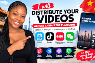 distribute videos on bilibili douyin xiaohongshu wechat for china market growth