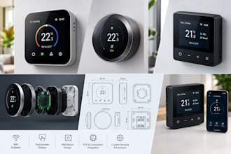 design smart thermostats, wall mounted, touchscreen and wifi thermostats