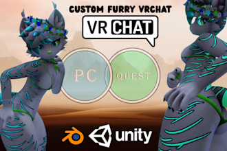 create custom 3d model for furry vrchat 3d vtuber model vrc avatar 3d game model