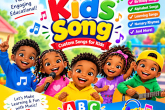 create a fun catchy kids song, children song, nursery rhyme