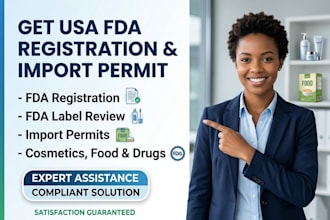 fda registration import permit for cosmetics food drugs in USA,fda label review