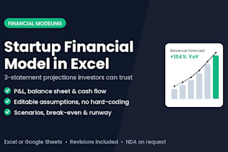 build a startup financial model and projections in excel