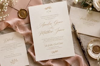 write elegant modern calligraphy for wedding invitations