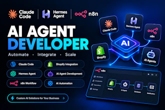 claude code hermes agent n8n ai automation claude shopify ai agent developer