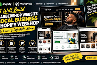 build barbershop website local business shopify webshop luxury lifestyle store