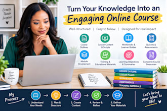 do course development, create online course content, ai video course creation