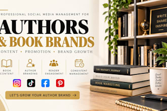 be your author social media manager  book promotion content creator, booktok