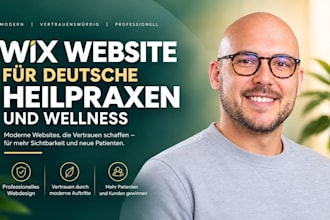 build a german wix website for health practice heilpraktiker with dsgvo booking
