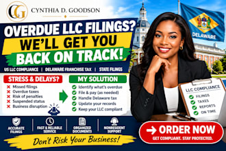 fix overdue US llc filings delaware franchise tax and annual compliance support