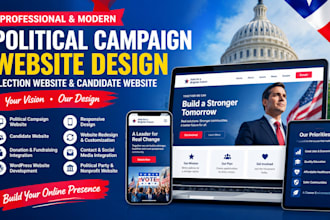 design political campaign website, election website candidate wordpress website