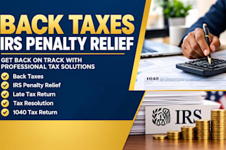 file unfiled back taxes, organize tax returns, and draft irs penalty relief