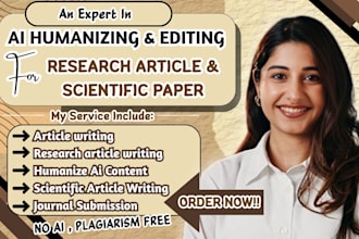 edit, humanize and proofread article, scientific paper for journal publication