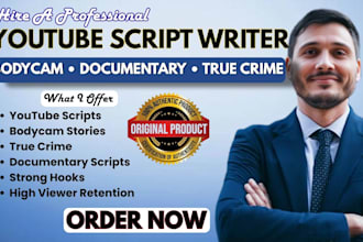 write true crime script, youtube video scriptwriting, police bodycam documentary
