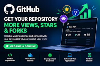promote your github repo to increase organic views, followers, and engagement